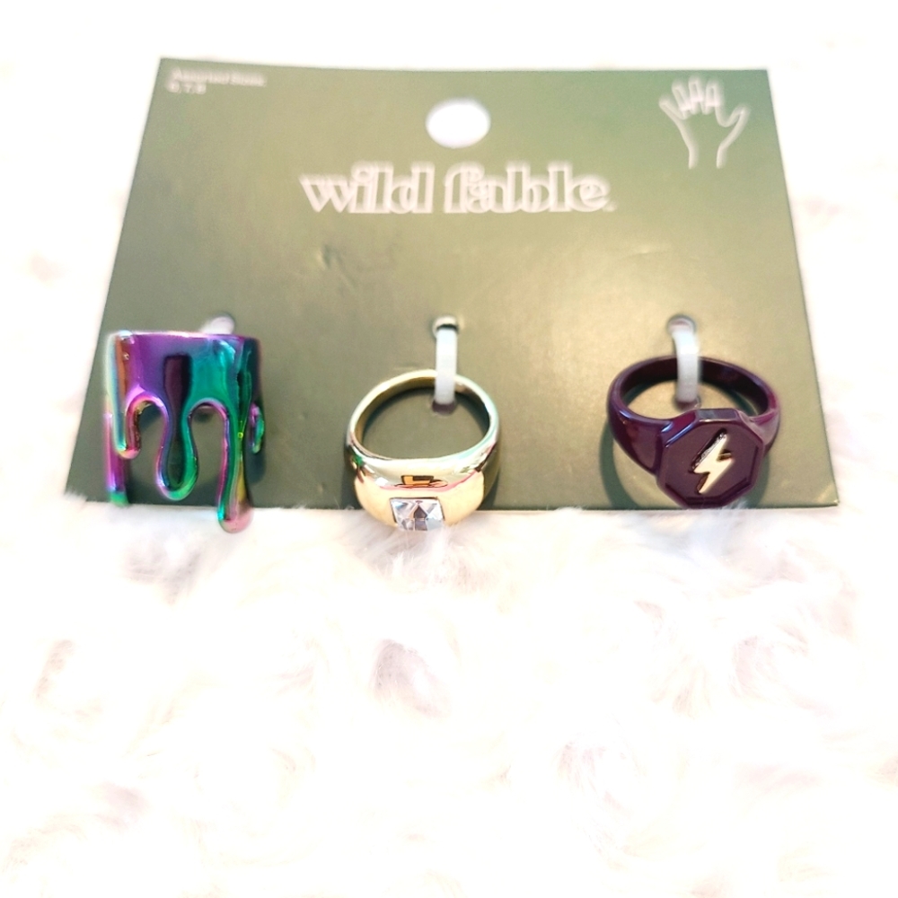Wild Fable Set of Three Rings New With Packaging